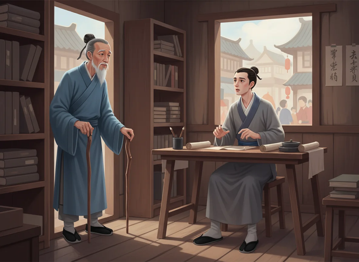 Illustration for: Master Chen's Visit