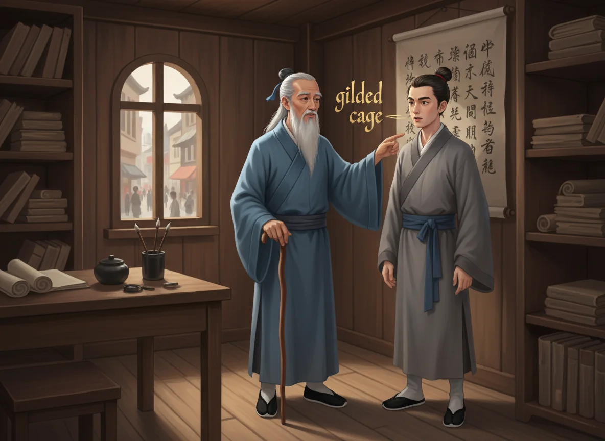 Illustration for: The Gilded Cage