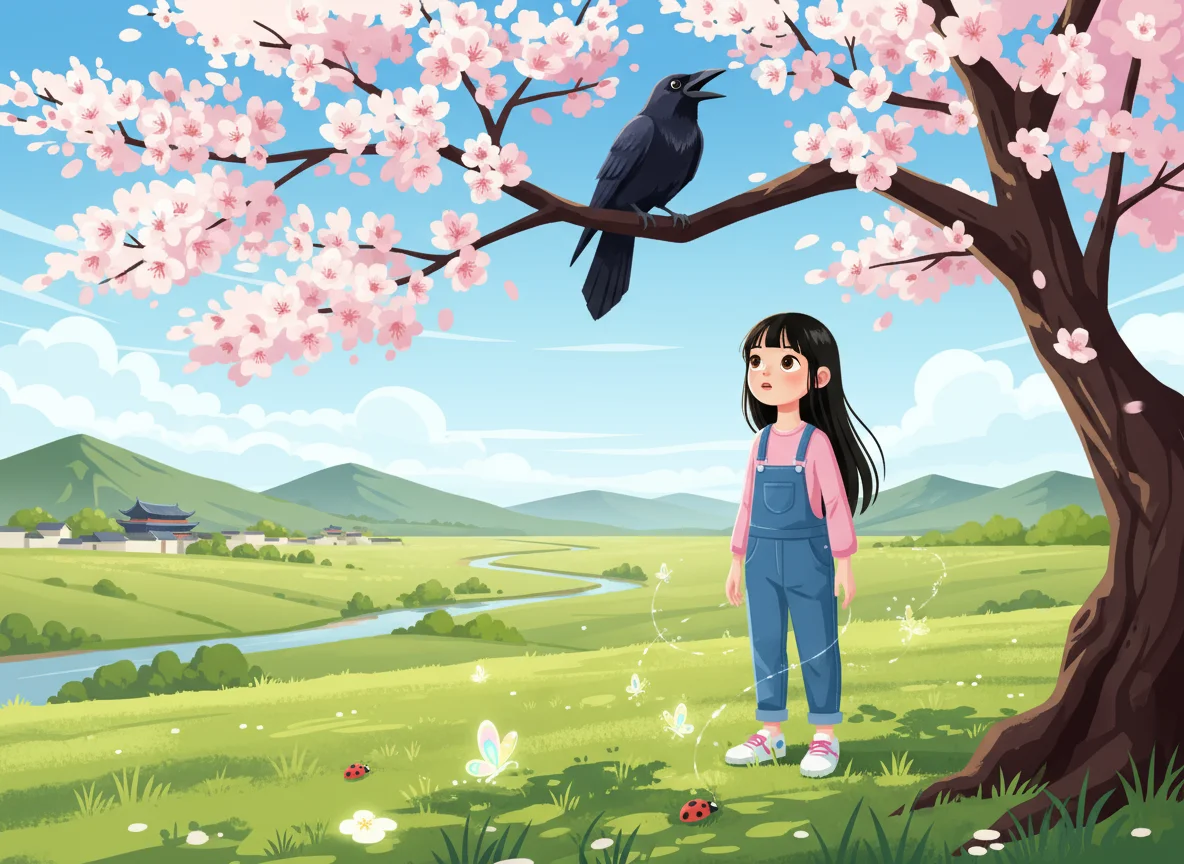 Illustration for: 惊蛰：乌鸦鸣叫