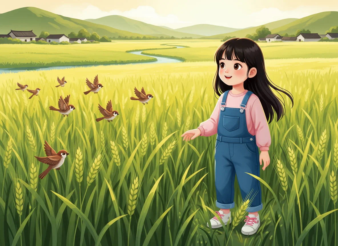 Illustration for: 小满：雀鸟群集