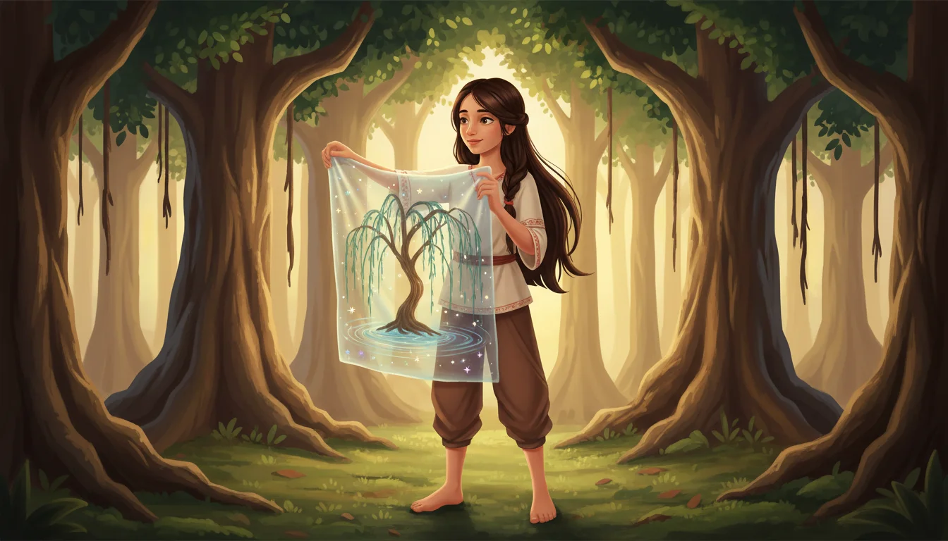 Illustration for: The Whispering Willow Tapestry
