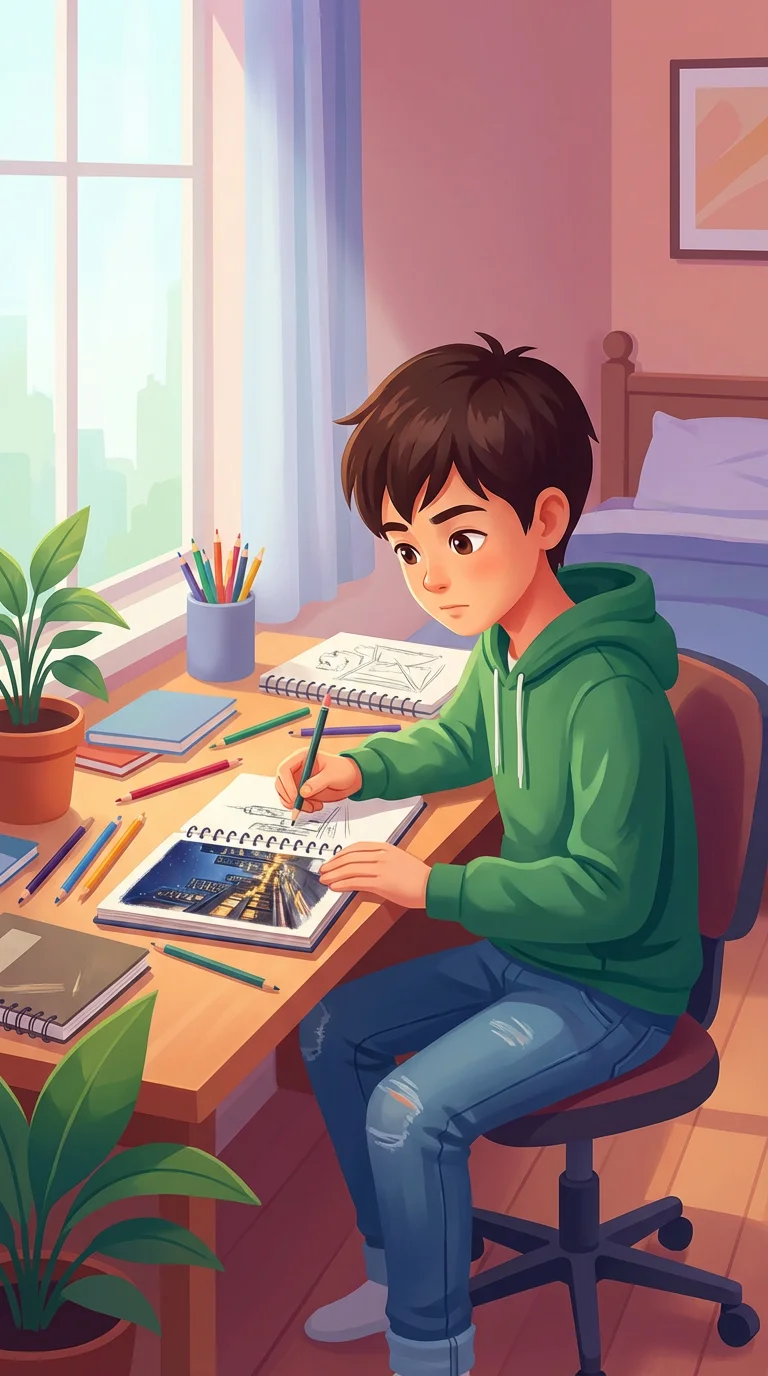 Illustration for: 林远的小城与光